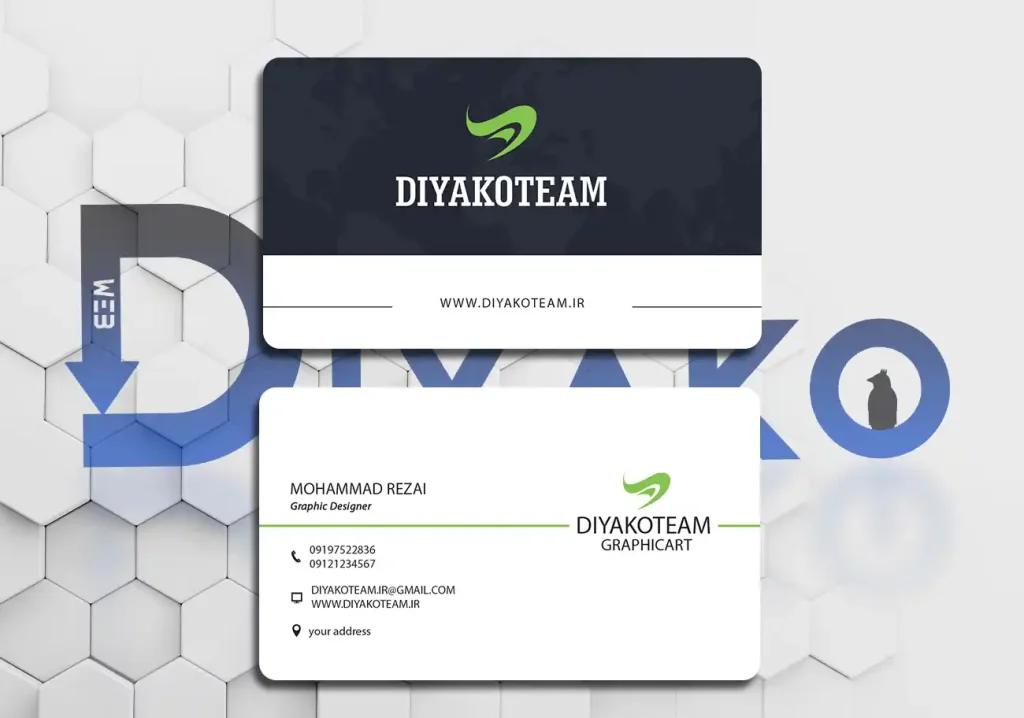 کارت ویزیت لاکچری منحنی